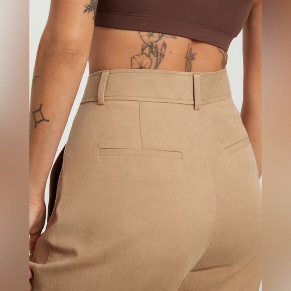 The Draper Pleated Pant in Buttersmooth Ash Brown NWT Everlane - Picture 7 of 8